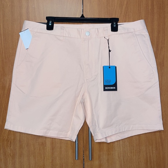 NWT Mens Bonobos Stretch Washed Chinos - Peach - Size 40 - Picture 5 of 15